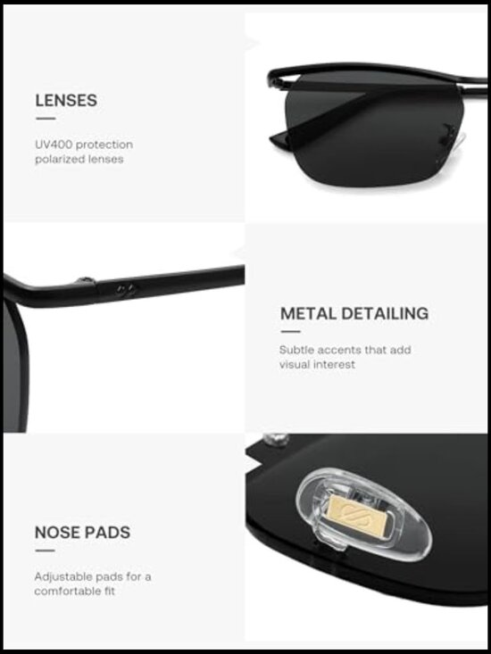 Metal Frame Cat Eye Sunglasses UV400 Protection Rectangular main image 4